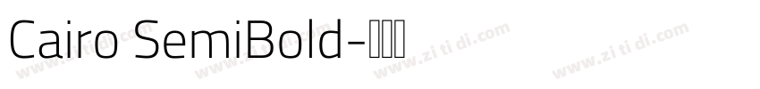 Cairo SemiBold字体转换
